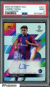 2023-24 Topps Finest UCC Soccer Lamine Yamal RC Rookie AUTO PSA 9 MINT - Picture 1 of 2