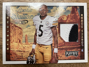 2017 JOSHUA DOBBS Rookie Playoff 2 Color Patch 12/25 Steelers Vikings