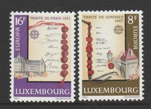 LUXEMBOURG - 1982 EUROPA complete set of 2 MNH - Historic Treaties - Picture 1 of 1