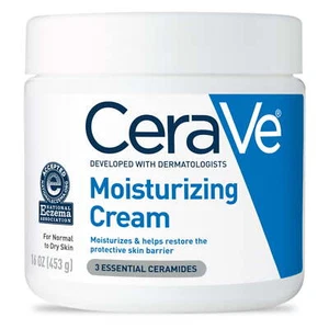 CeraVe Moisturizing Cream Face & Body Moisturizer for Normal to Very Dry Skin 16 - Picture 1 of 3