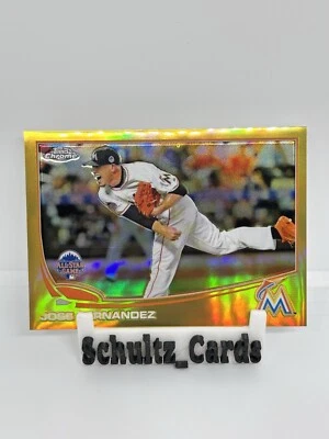 2013 Topps Chrome Update Jose Fernandez Gold Refractor /250 ROOKIE RC - Image 1 of 4