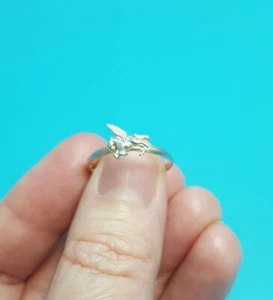 Beautiful Sterling Silver Pegasus Horse Charm Ring Size 5 5.5 6.5 7.75 8.5 - Picture 1 of 12