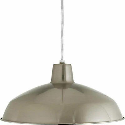 Progress P5094-09, Metal Shade Pendant Light In Brushed Nickel - Image 1 of 2