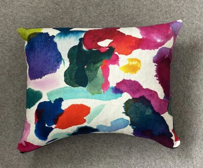 Bluebellgray ‘Abstract” Multi Coloured Fabric Cushion Cover 18” X 14” Rectangle - Image 1 of 2