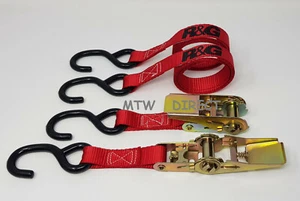 R&G RACING RATCHET STRAPS HIGH QUALITY MOTORCYCLE / MOTORBIKE TIE DOWN STRAPS - Picture 1 of 9
