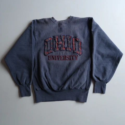 Vintage Ohio University Champion Reverse Weave Crewneck Sweatshirt Faded Rare Cover