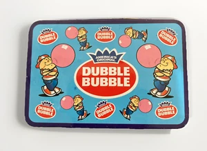 Collectible Dubble Bubble Gum Mini Lunch Box Tin Gold Interior - Picture 1 of 6