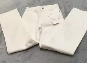 Risen Women's High-Rise Tummy Control Straight Leg Jeans White Size 1/25 NWT - Picture 1 of 14