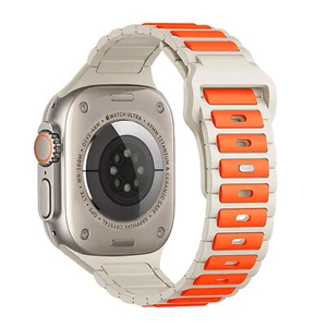 Silicone Band Replacement Straps For iWatch Series 9/8/7/6/5/4/3/2/1/SE/Ultra - Picture 1 of 23