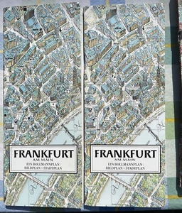 BOLLMANN BILDPLAN Nr. 262 FRANKFURT MAIN 1992 Stadtplan City Map m.viel Werbung - Bild 1 von 3