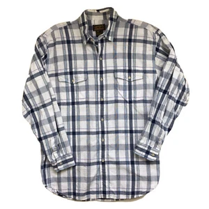 VTG 90s EDDIE BAUER Madras Lightweight Button Down Shirt 100% Cotton LARGE India - Picture 1 of 6