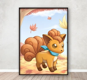 Póster de Pokémon dormitorio infantil arte de pared estampado decoración del hogar enmarcado A4 - Imagen 1 de 5