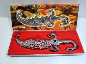 10" Dragon Fantasy Fixed Blade Knife Dagger Sword Medieval Ninja w/ Sheath NEW - Picture 1 of 11