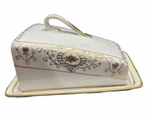 Noritake 175 "Weihnachtskugel" Käsekeilschale SELTEN TRAPEZ UNTERTELLER - Bild 1 von 14