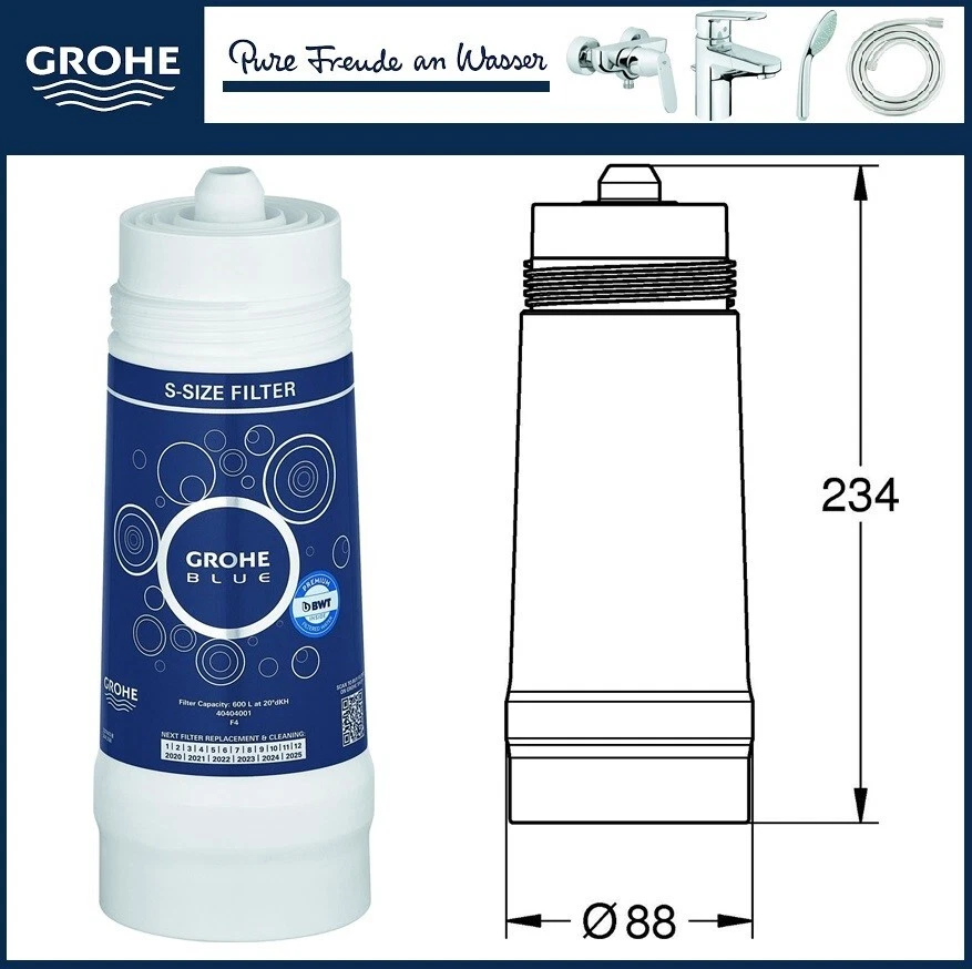 GROHE Blue Red Filter S-Size BWT-Austauschfilter für GROHE Blue 40404001 - Bild 1 von 1