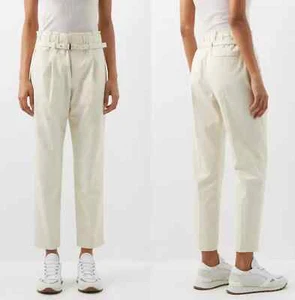 Brunello Cucinelli Baumwoll-Twill hohe Taille Cropped Hose Damen 12 Fehler * Taschen - Bild 1 von 20