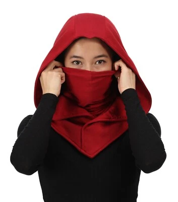 SIC HOODS Assassins Red Hood Rogue Ninja Mask Cloak Jason Todd Helmet Costume Cosplay Larp