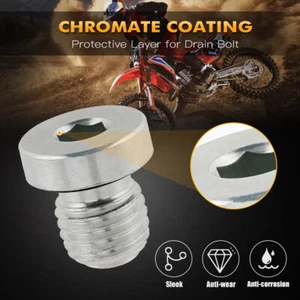 Magnetic Oil Pan Drain Plug Bolt Washer M12XP1.5 For Kawasaki KLR650 1987-2016 - Picture 1 of 10