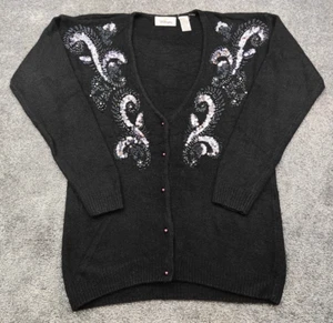 WOMEN'S WORTHINGTON VINTAGE SILK ANGORA BLEND CARDIGAN MEDIUM CHEST 36/38" 12/14 - Picture 1 of 14