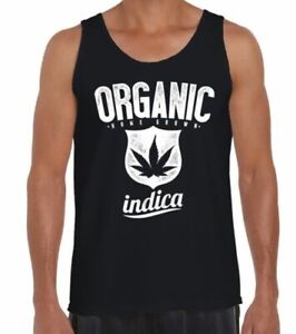 Organique Indica Cannabis Homme Débardeur - Herbes Culture Hydroponique T-Shirt