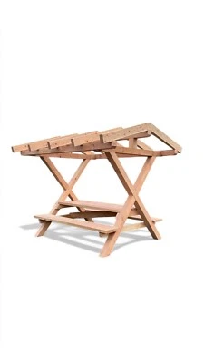 Picknicktisch Sitzgruppe Lärche massiv Camping Gastromöbel Ausstellungsstück - Bild 1 von 4