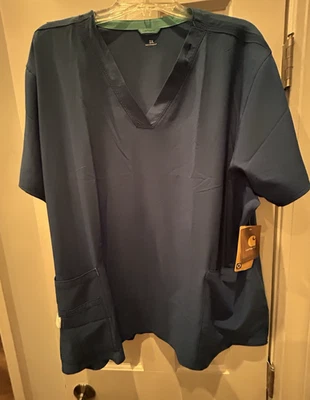 Carhartt Mens 3XL Cross Rugged Flex Force Royal Blue Pocket Scrub Top Shirt-NWT - Image 1 of 4
