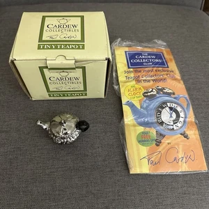 Pequeña tetera Cardew Collectibles de Paul Cardew miniatura plateada con caja  - Imagen 1 de 6