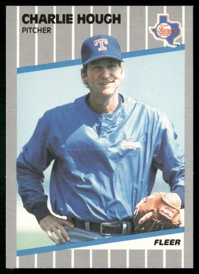 Charlie Hough 1989 Fleer #522 Texas Rangers - Image 1 of 2