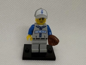 LEGO Minifigure Baseball Fielder COL157 COL10-13 CMF Series 10 Collectible - Picture 1 of 3