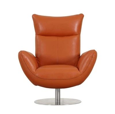 Global United 22: Italian Leather Lounge Chair - Image 1 of 4