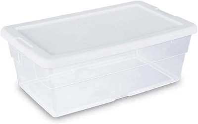 Sterilite 6 Qt Storage Box, Stackable Bin with Lid, Plastic Container to Organiz - Image 1 of 4