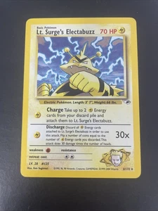 Carta Pokemon TCG Tenente Surge’s Electabuzz 6/132 Holo Gym Heroes - Foto 1 di 3