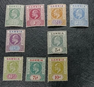GAMBIA 1904 0,5d a 10d SG 57 / 66 Sc 40 / 56 MH - Imagen 1 de 2