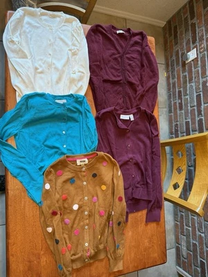 GRAN LOTE Niñas Niños Cardigans Cachemira Algodón Botones Frontales Borgoña Otoño XL 14 Foto 1 de 4