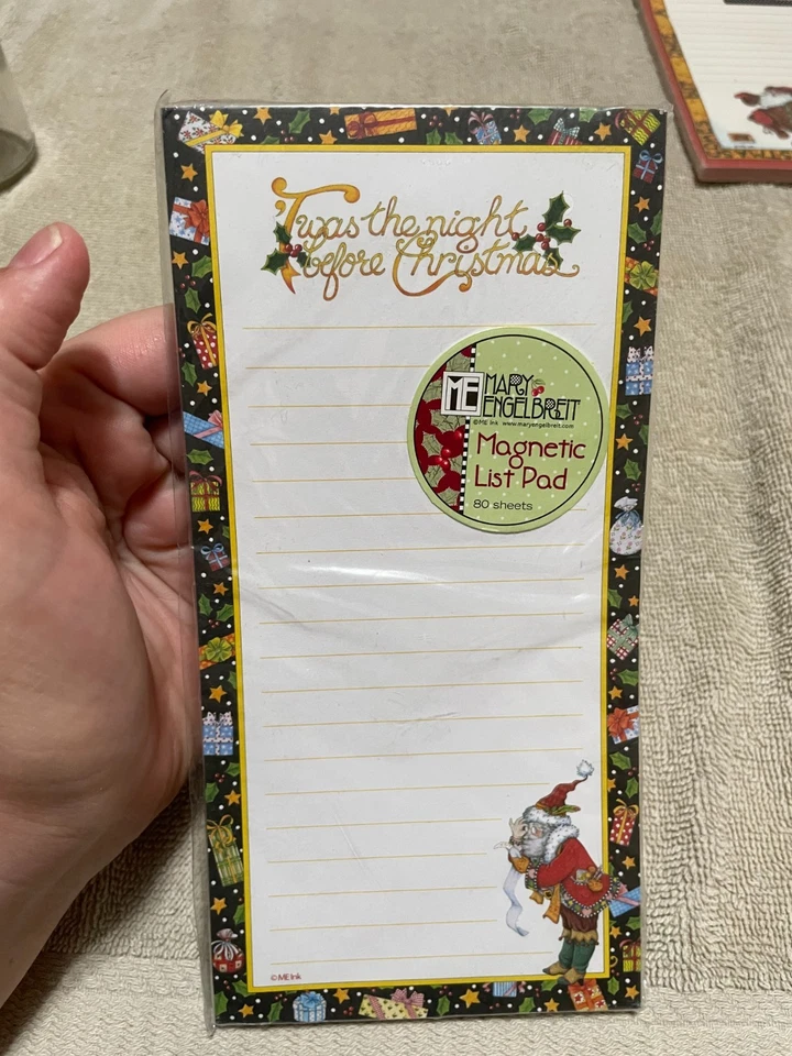 Mary Engelbreit The Magic of Christmas Me Ink Magnetic Notepad List Pad 80 Sheet