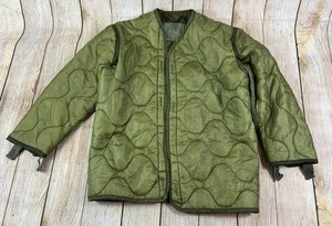 Military Army Cold Weather Coat Liner Green Quilted 8415-00-782-2886 Size XS - Bild 1 von 4