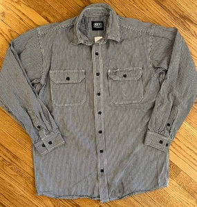 VTG Key Imperial Hickory Stripe Long Sleeve Shirt Size MT (Medium Tall) Railroad - Picture 1 of 15
