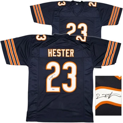 SALE! Chicago Bears Devin Hester Autographed Signed Blue Jersey Beckett BAS QR - Image 1 of 4