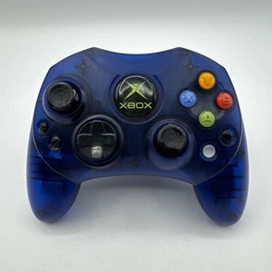 Controller Xbox Microsoft originale OEM blu traslucido necessita di riparazione non testato - Foto 1 di 7