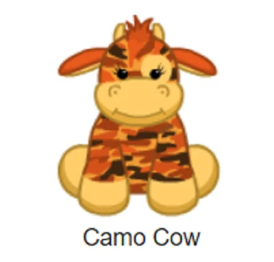 Webkinz Classic Camo Cow *Code Only* (~messaged~) - Image 1 of 3
