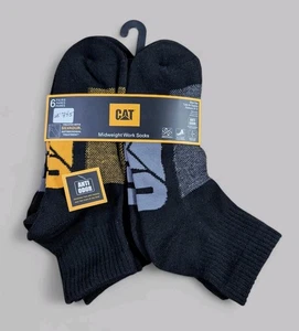 Caterpillar Socken Herren 1/4 Crew Arbeit mittelschwer gepolstert 6 Paar Schuhgröße 8-12 - Bild 1 von 2