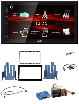 JVC USB Bluetooth Lenkrad DAB 2DIN Autoradio für Porsche Boxster 09-12 - Bild 1 von 4