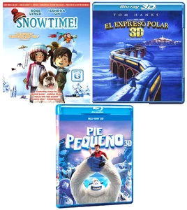 Christmas Holiday Movies on Blu-ray 3D-The Polar Express/ Snowtime & SmallFoot - Bild 1 von 1