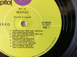 MEET THE BEATLES 1969 Capitol RECORD CLUB Green label VG+/VG++ NO Hyphen - Imagen 1 de 14