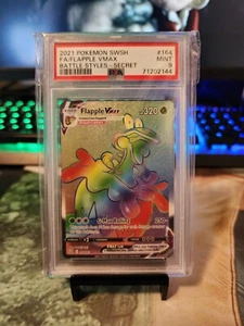 PSA 9 MINT Flapple VMAX 164/163 Battle Styles FA Secret Rare Holo Pokémon - Picture 1 of 2