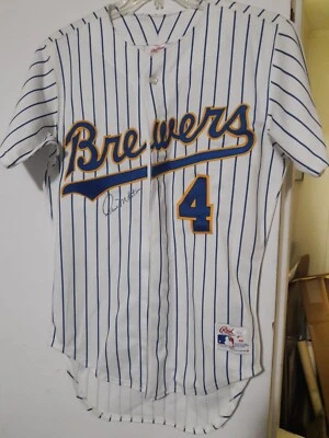 PAUL MOLITOR Signed 1990's MILWAUKEE BREWERS Rawlings Home Authentic Jersey JSA - Image 1 of 4