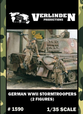 1/35 WWII German Stormtroopers (2 Resin Figures/Set) VERLINDEN #1590 - Image 1 of 2
