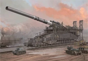 1/72 Hobby Boss 82911 German 80cm K(E) Railway Cannon "Dora"  Model Kit - Picture 1 of 3