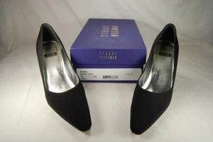 Stuart Weitzman “Era” Black Peau de Soie Pumps Shoes Excellent Condition 6.5 N  - Picture 1 of 10