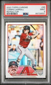 CORBIN CARROLL 2023 Topps Chrome Rookie RC #95 REFRACTOR PSA 9📈 - Bild 1 von 2